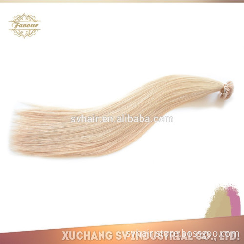Grade 8A blonde Double Drawn 100% Human Remy Prebonded U tip Hair, Nail tip human remy hair extension